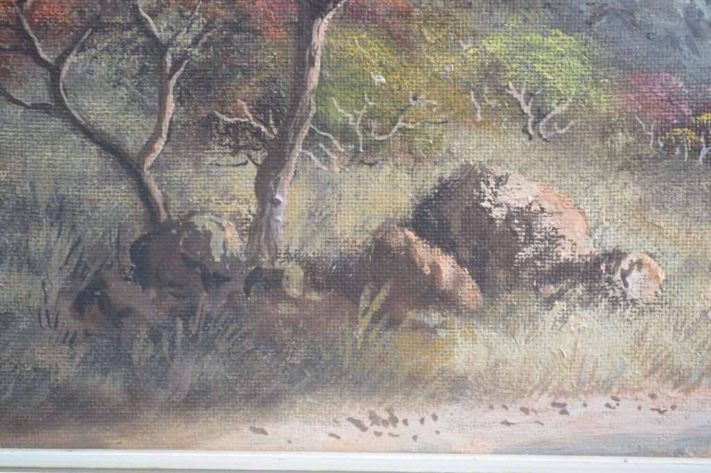 Oil on Board Landscape - Signed John Evans