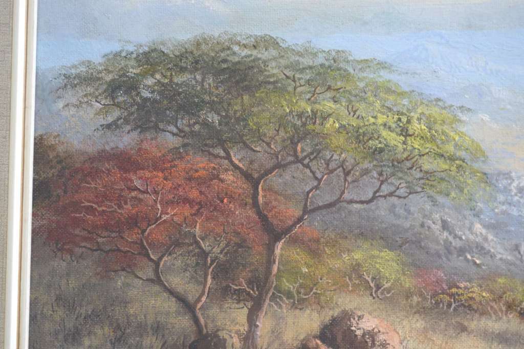 Oil on Board Landscape - Signed John Evans