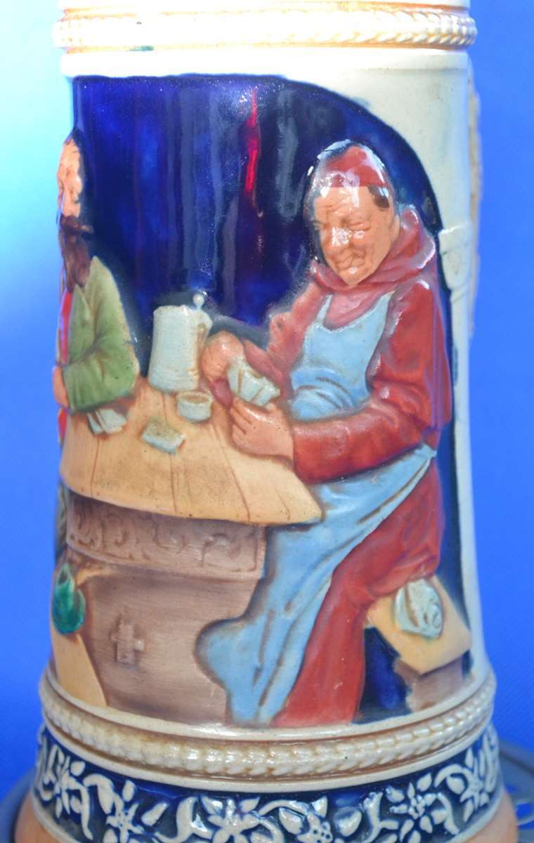 Large Vintage Reinhold Merkelbach Beer Stein on Stand- Germany