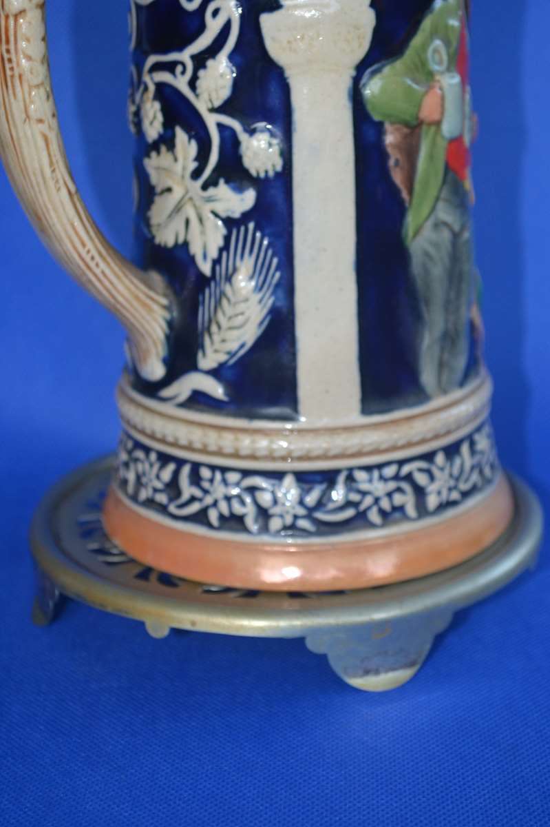 Large Vintage Reinhold Merkelbach Beer Stein on Stand- Germany