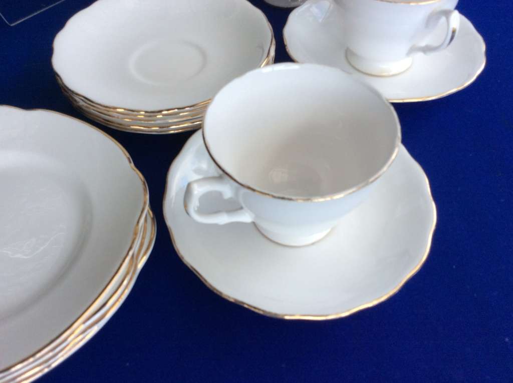 Assembled Classic White Part Tea Set - 18 Pieces