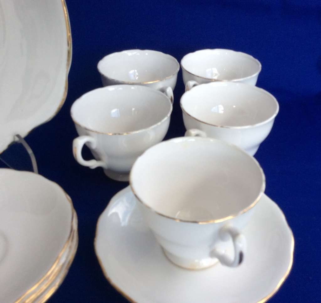 Assembled Classic White Part Tea Set - 18 Pieces