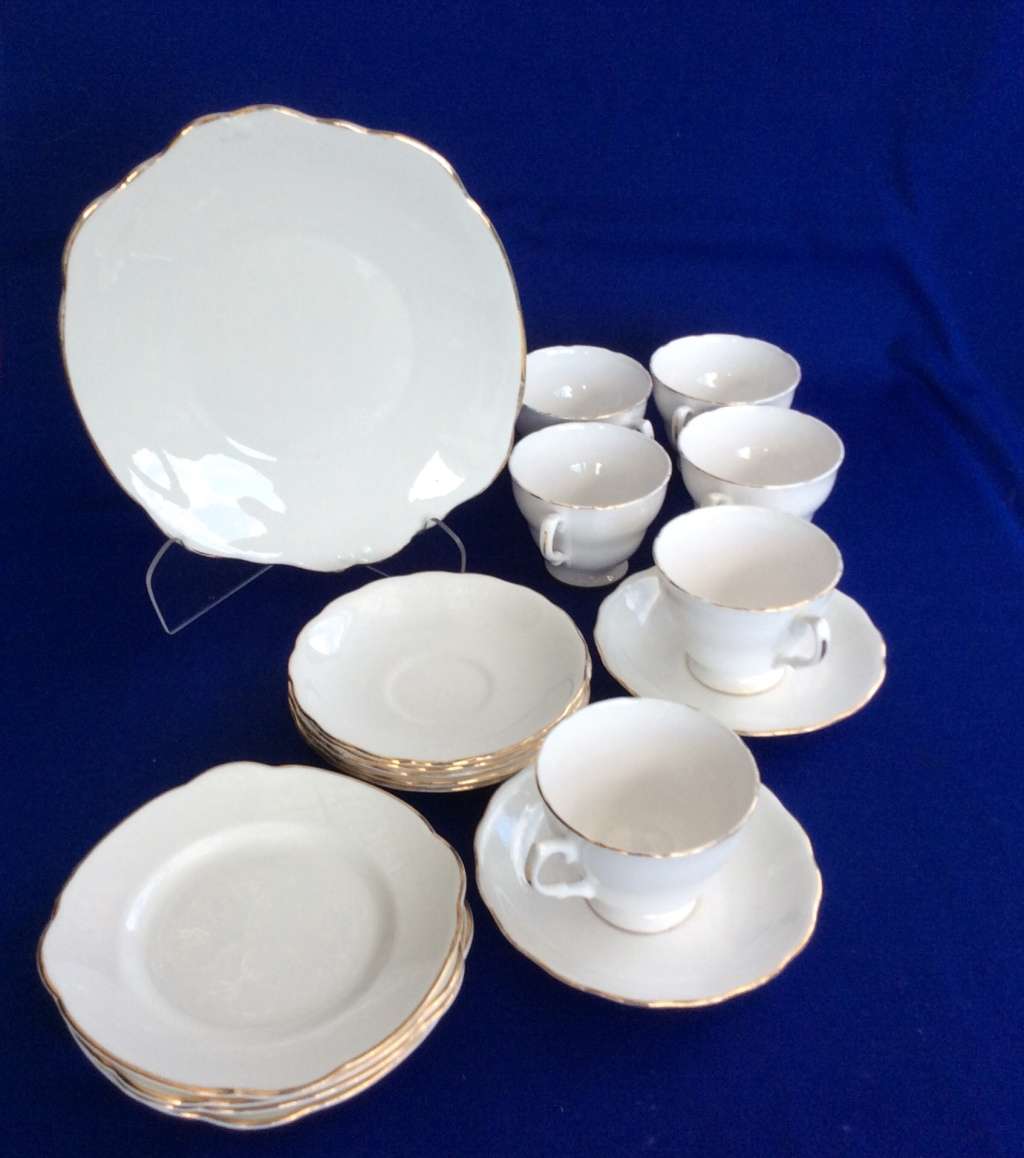 Assembled Classic White Part Tea Set - 18 Pieces