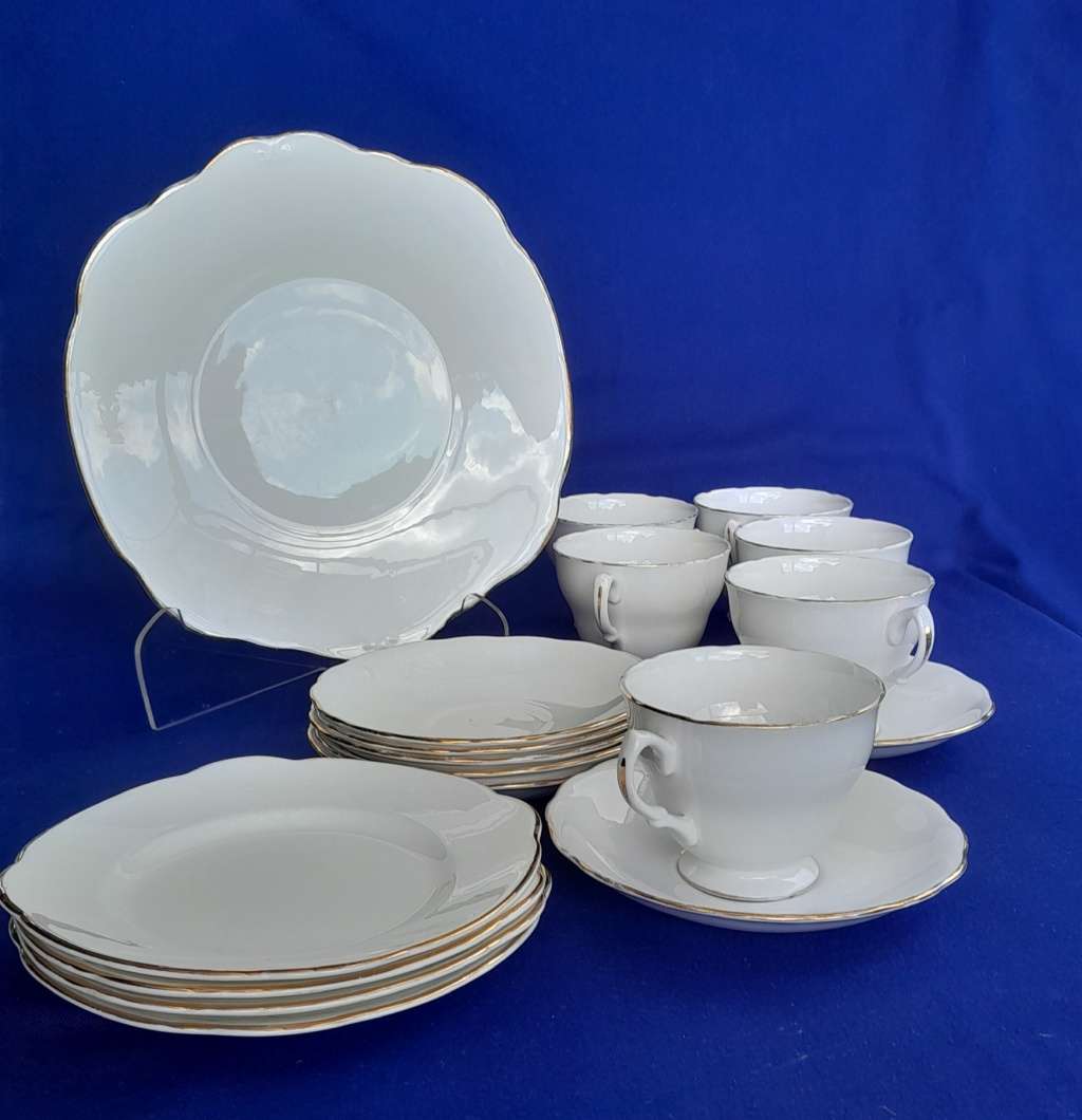 Assembled Classic White Part Tea Set - 18 Pieces