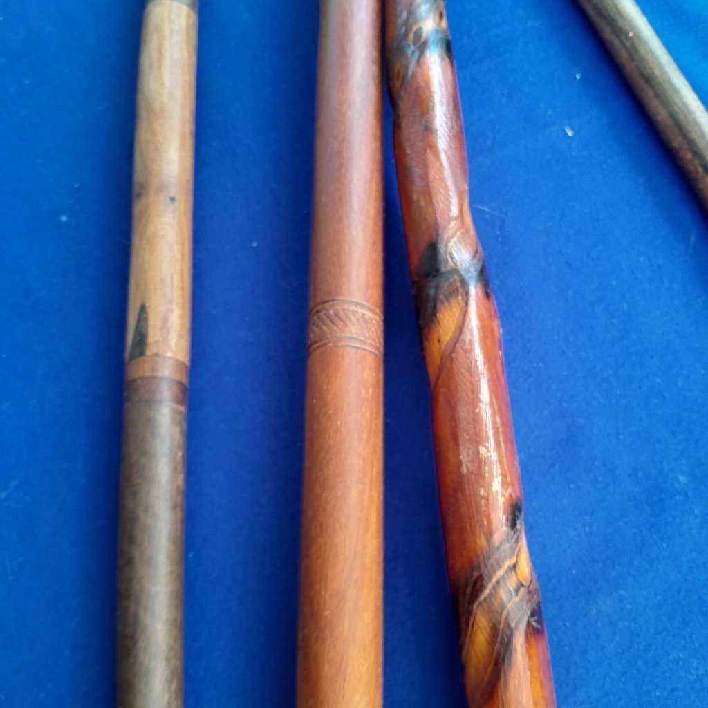 Assorted Vintage Walking Sticks in Vat Style Walking Stick Holder