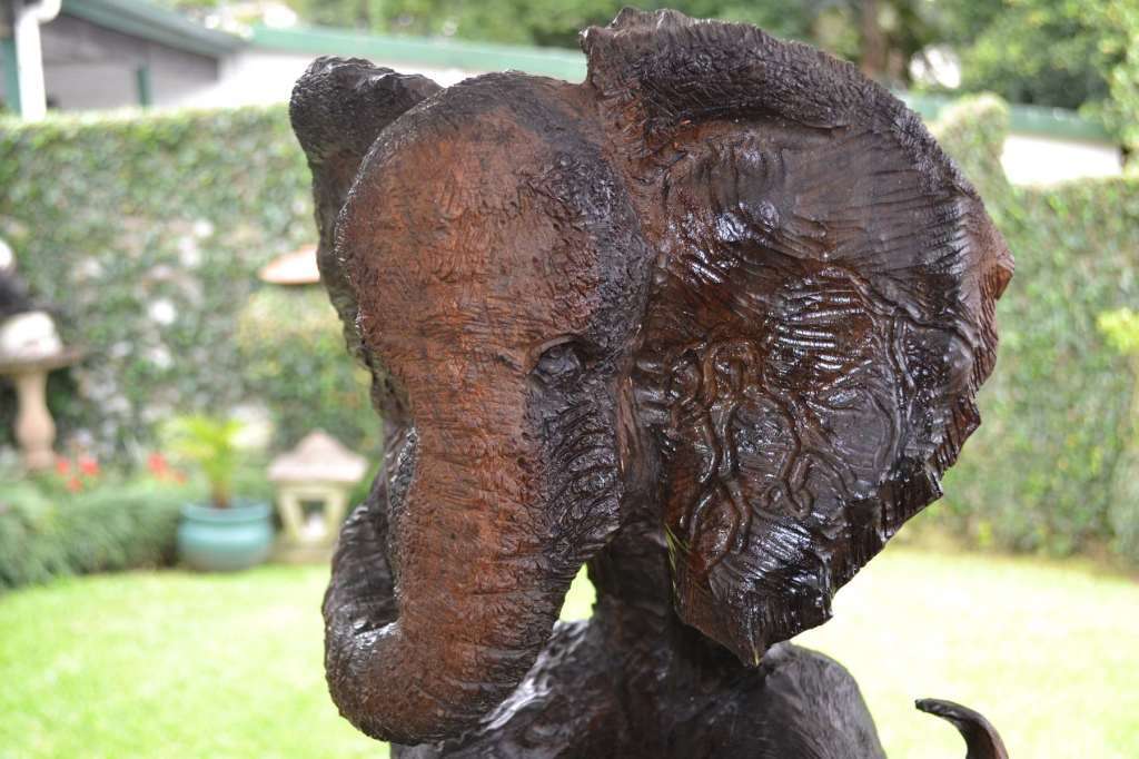 Large Totem Style Big 5 Wooden Carving