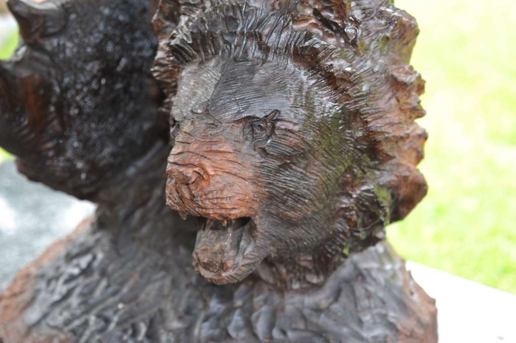 Large Totem Style Big 5 Wooden Carving