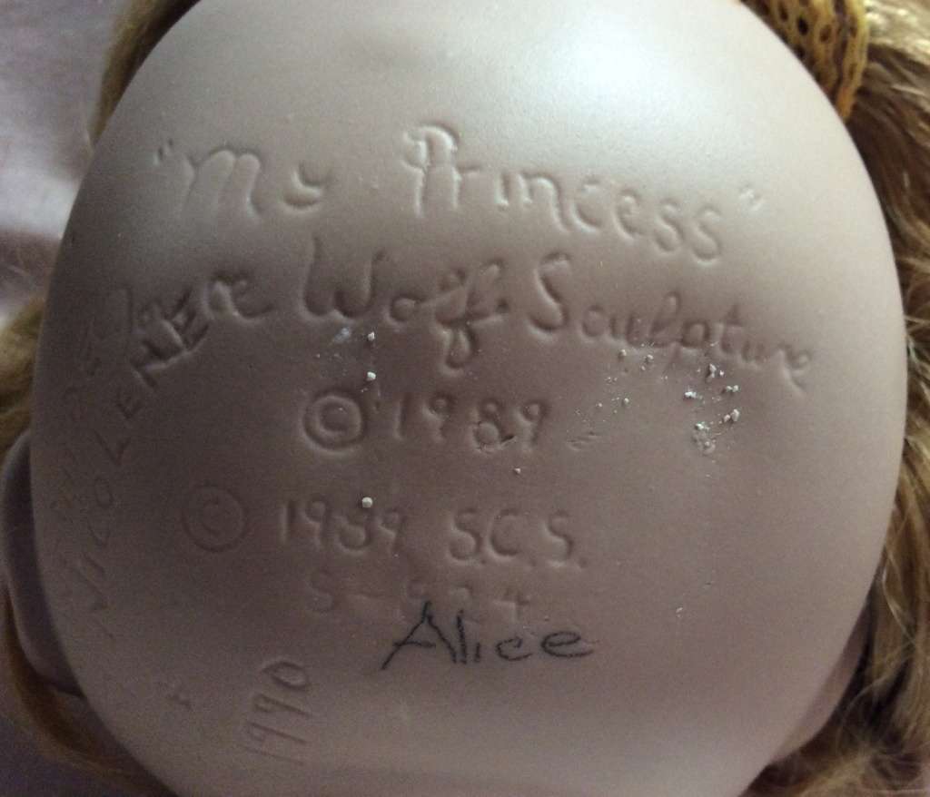 Vintage Porcelain Sleeping Baby Doll `My Princess` (Joyce Wolfe Designs)  1989