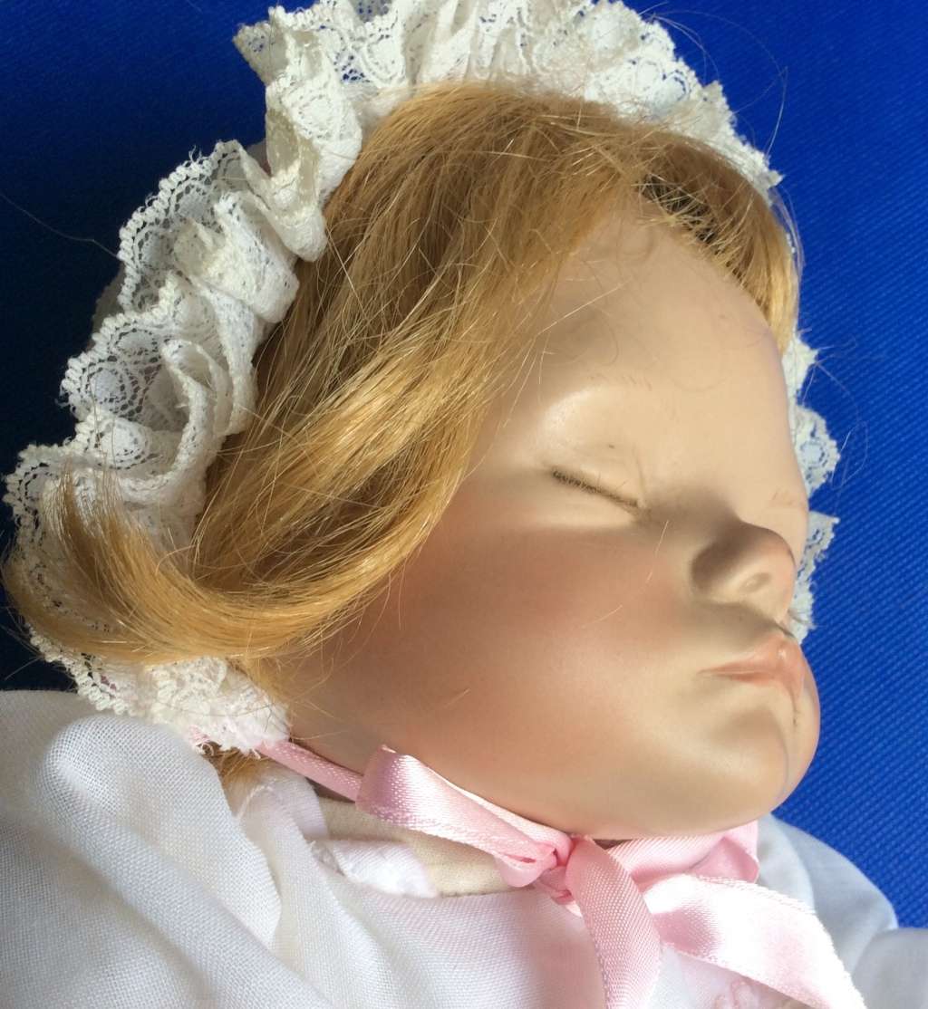 Vintage Porcelain Sleeping Baby Doll `My Princess` (Joyce Wolfe Designs)  1989