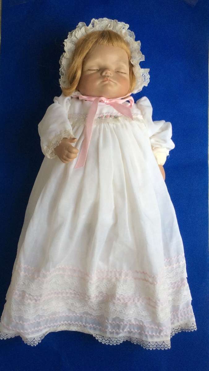 Vintage Porcelain Sleeping Baby Doll `My Princess` (Joyce Wolfe Designs)  1989