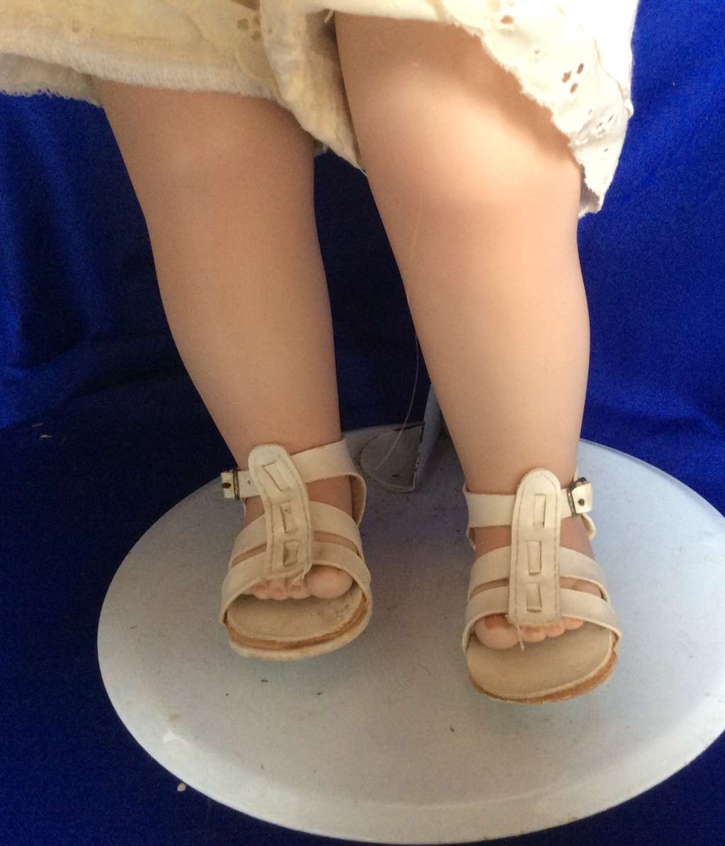 Large Vintage Porcelain Doll on Stand - 1994