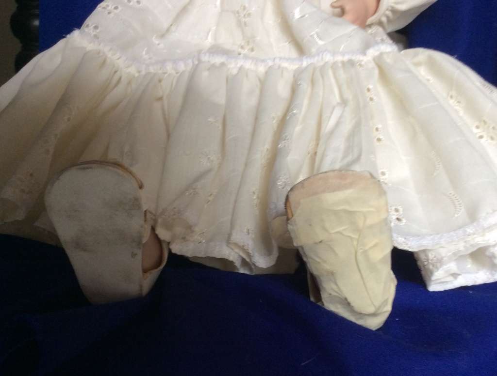 Large Vintage Porcelain Doll on Stand - 1994