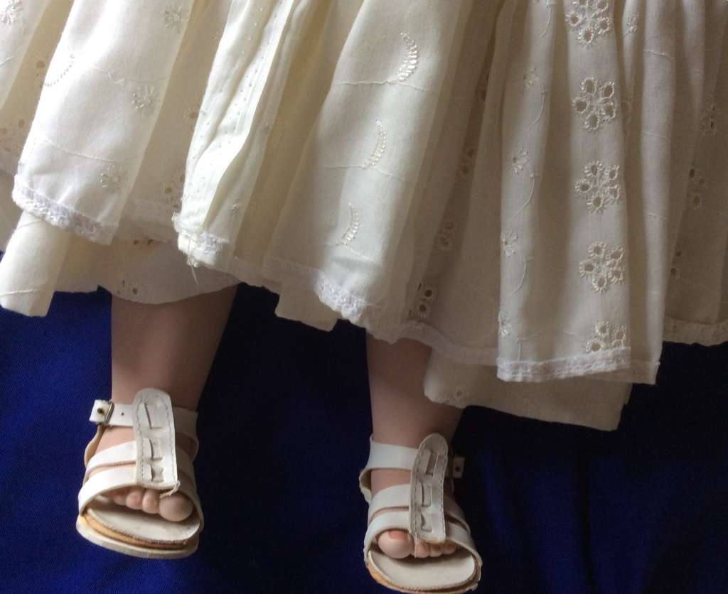 Large Vintage Porcelain Doll on Stand - 1994