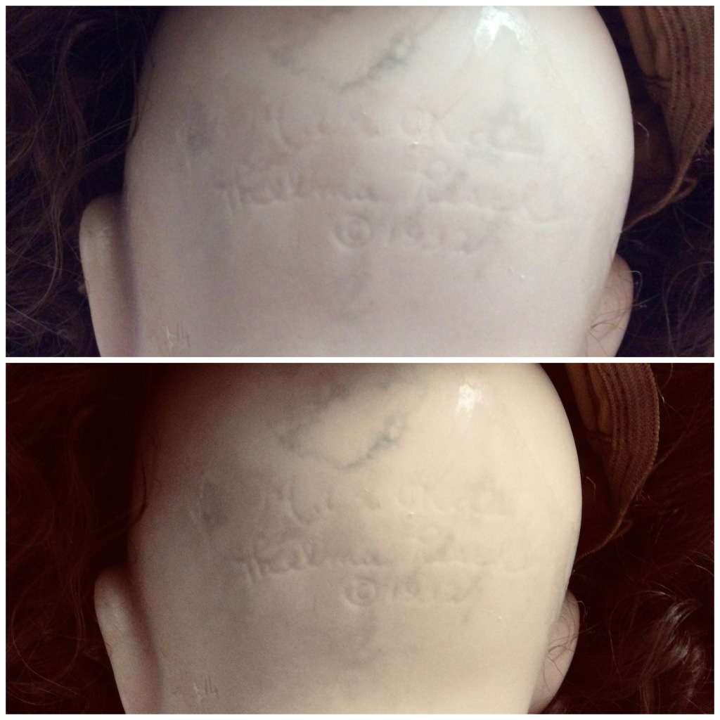 Large Vintage Porcelain Doll on Stand - 1994