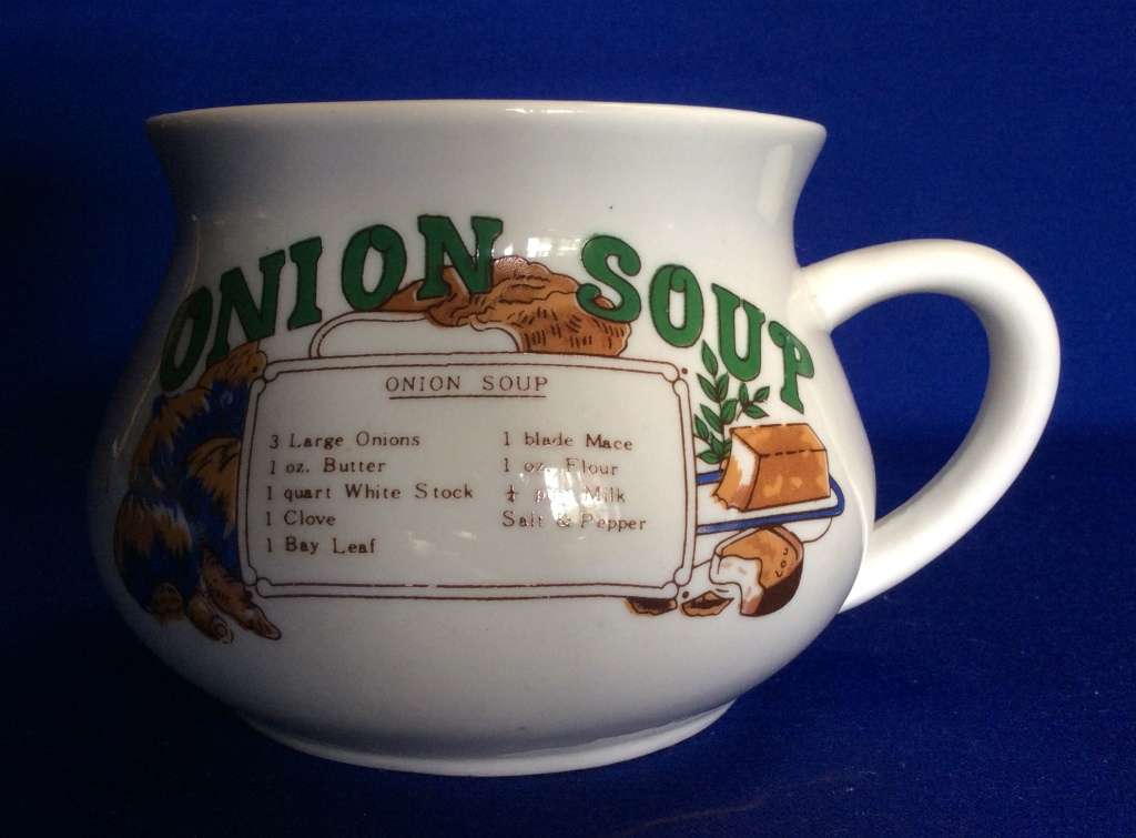 Vintage Regent Stone Recipe Soup Mugs Plus additional  Unmarked Soup Mug