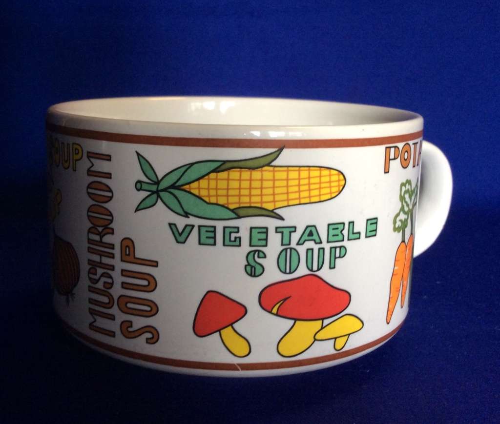Vintage Regent Stone Recipe Soup Mugs Plus additional  Unmarked Soup Mug