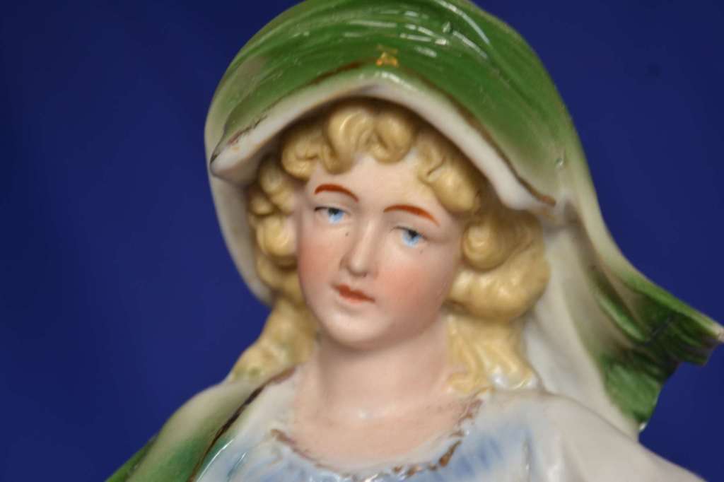 Large Vintage Bisque Porcelain Figurines x 3