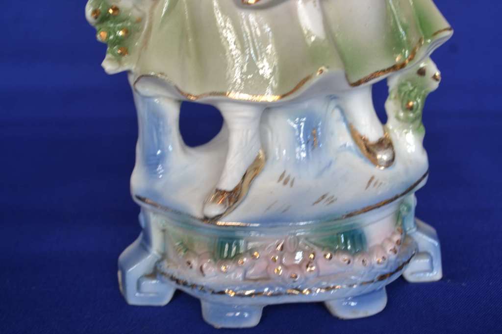 Large Vintage Bisque Porcelain Figurines x 3