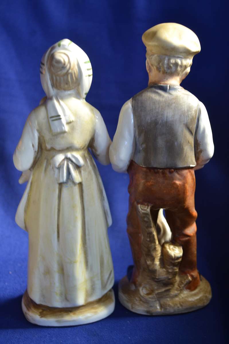 Royal Doulton The Clockmaker with Two Porcelain Figurines (With Repairs)