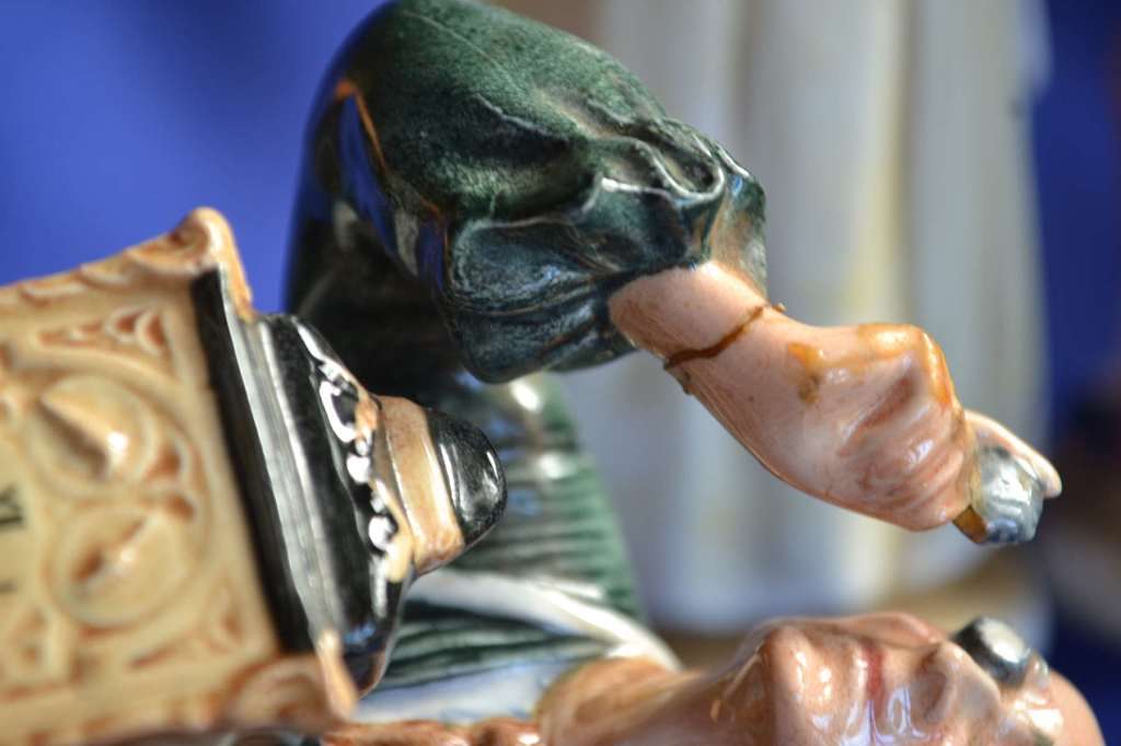 Royal Doulton The Clockmaker with Two Porcelain Figurines (With Repairs)