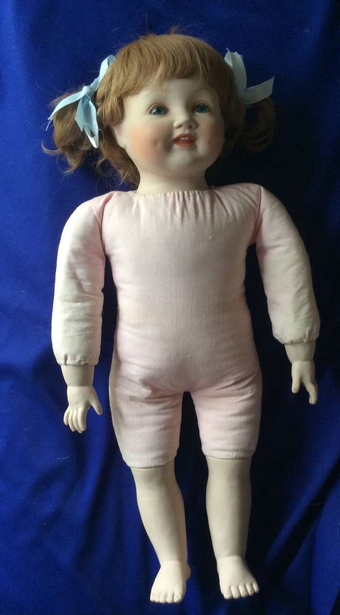 Vintage Porcelain Doll - Little Girl