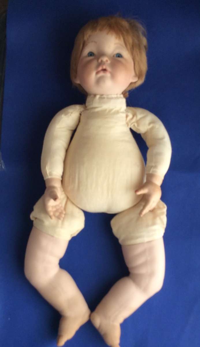 Vintage Porcelain Baby Doll - Little Boy