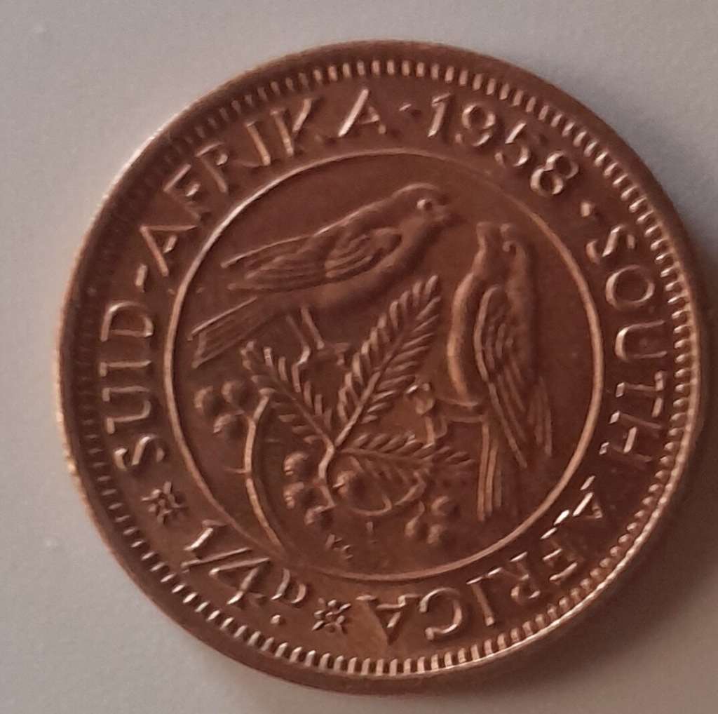 1958 South Africa 1/4 Penny