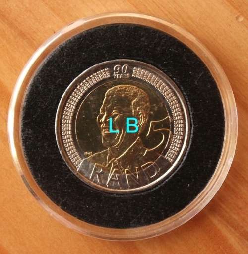 2008 Encapsulated Nelson Mandela 90th Birthday R5