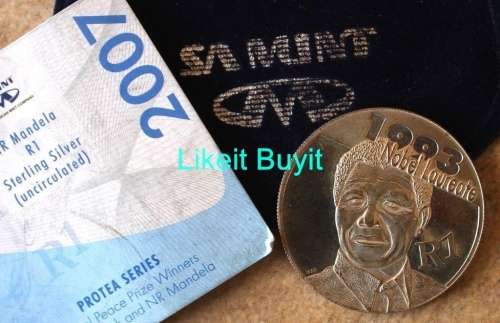 2007 Mandela Nobel Laureate Silver Protea R1