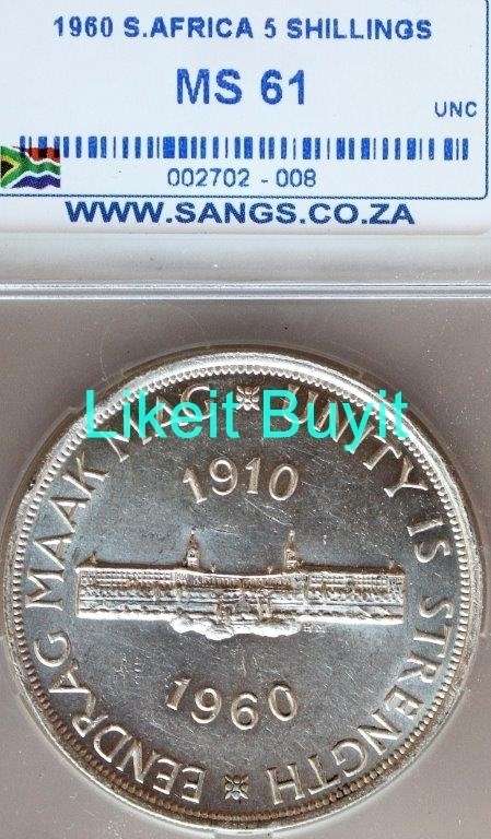 1960 SANGS 5 Shillings MS 61