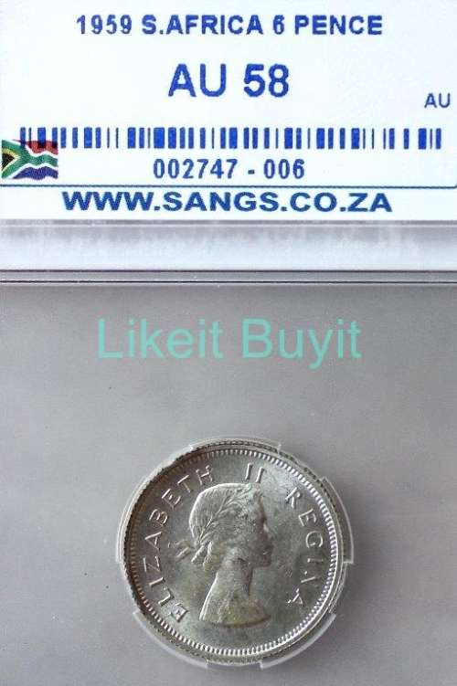 1959 SANGS 6 Pence AU 58