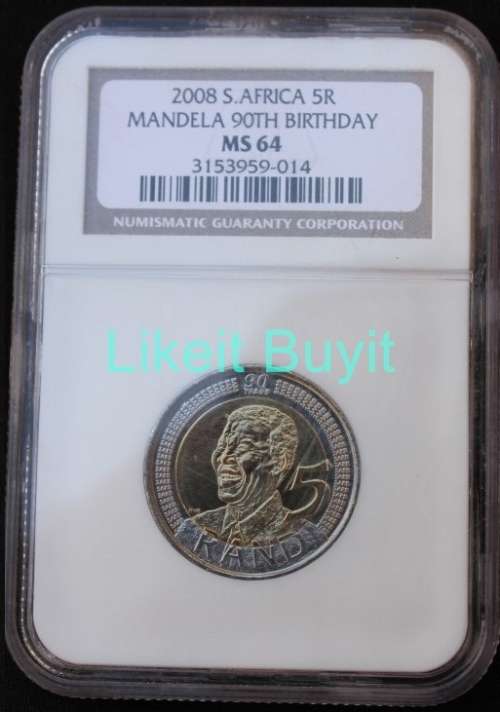 NGC 2008 Mandela 90th Birthday R5 MS 64