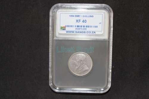 SANGS Graded 1894 ZAR 1 Shilling XF 40