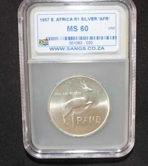 1967 SANGS Silver Afr R1 MS 60