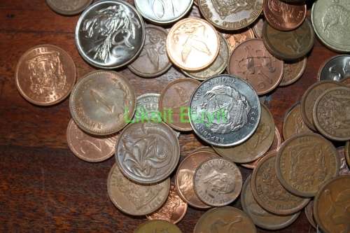 Lot of South African and World Coins - 452.1gr