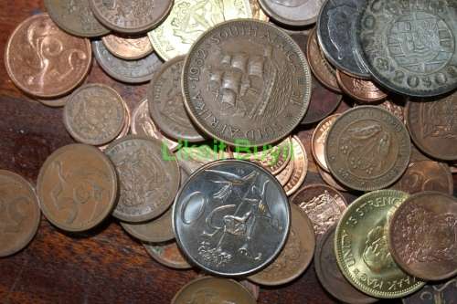Lot of South African and World Coins - 428.7gr