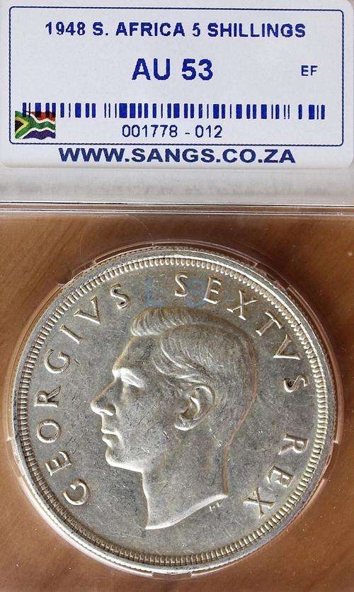1948 SANGS 5 Shillings AU 53