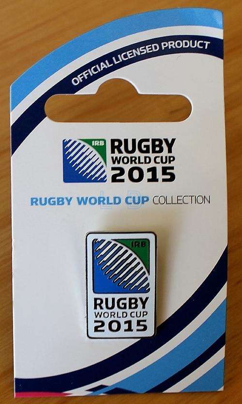 Official IRB RWC Pin 2015 Logo in White