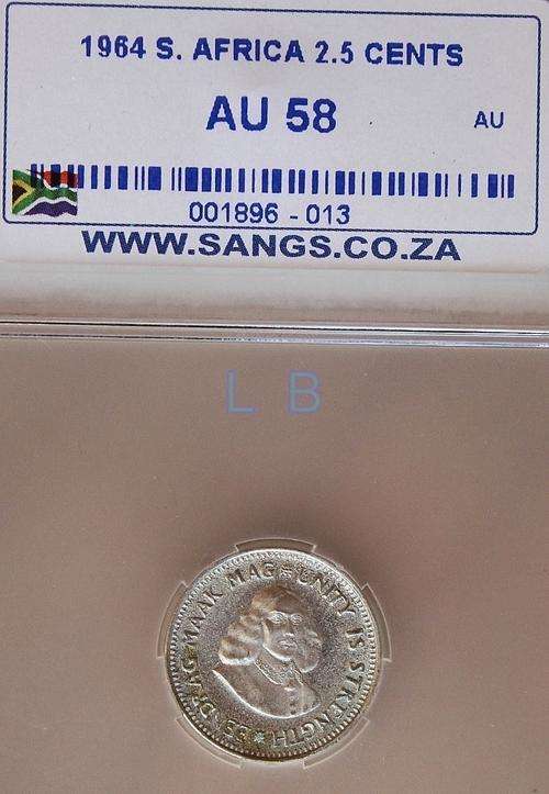 1964 SANGS 2.5 Cents AU 58