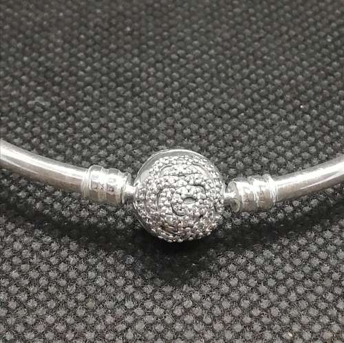 Pandora Sterling Silver Beauty and the Beast Charm Bangle (Size:21 cm)