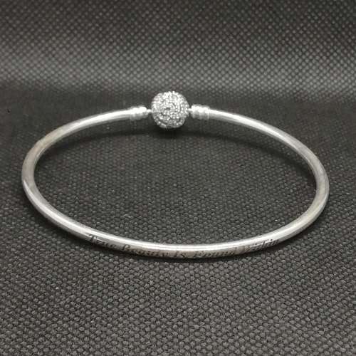Pandora Sterling Silver Beauty and the Beast Charm Bangle (Size:21 cm)