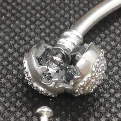 Pandora Sterling Silver Beauty and the Beast Charm Bangle (Size:21 cm)