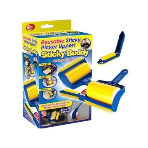 Reusable Sticky Buddy Picker Cleaner Lint Roller Pet Hair Remover Brush