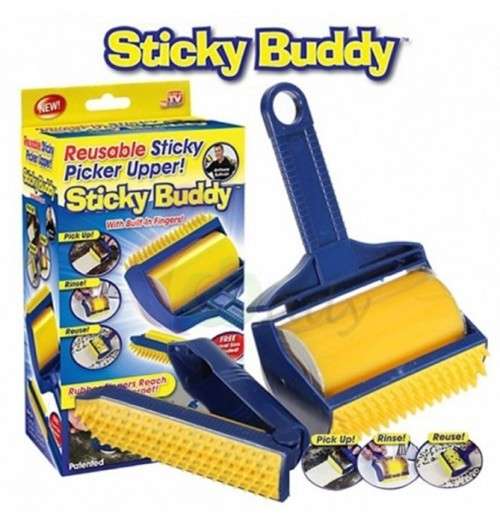 Reusable Sticky Buddy Picker Cleaner Lint Roller Pet Hair Remover Brush