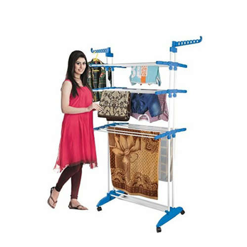 3 Layer Clothes Hanger - Blue