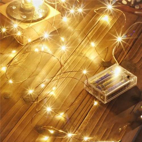 Battery Operated Copper Wire Fairy Light - 10m Warm White