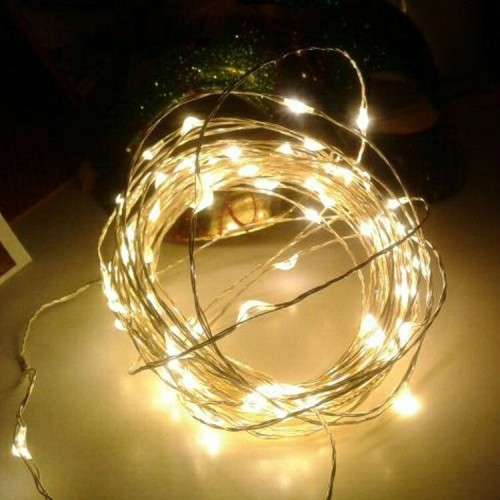 Battery Operated Copper Wire Fairy Light - 10m Warm White