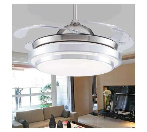 Remote Control Modern Double Aluminum Ultra Quiet Auto Folding Ceiling Fan