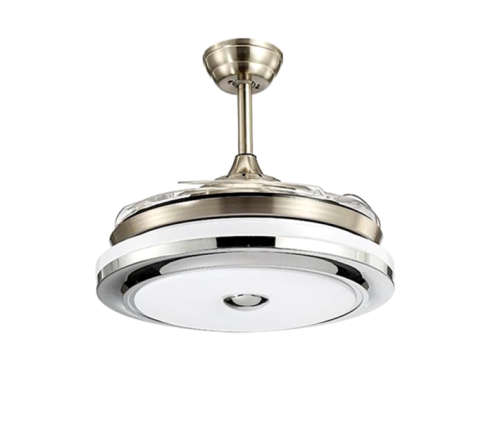 Remote Control Modern Luxury Quiet Auto Folding Invisible Ceiling Fan with Speaker