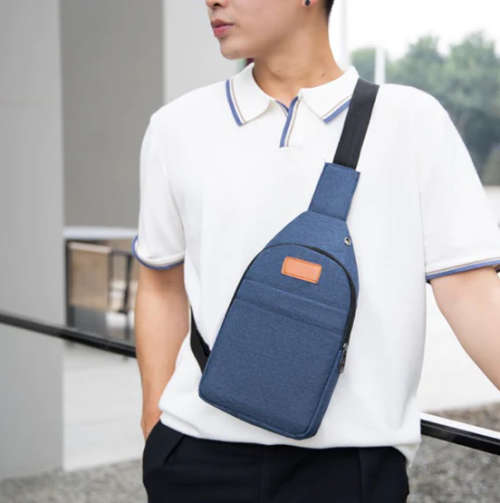 Handbag Crossbody Bag Laptop Backpack With External USB Port - Set of 3-Blue